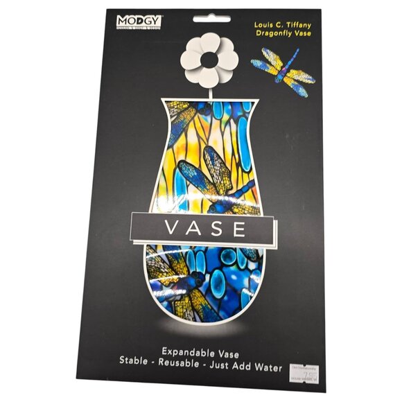 Modgy Expandable Reusable Flower Vases Pack Of 4 Louis C. Tiffany Designs NEW - Picture 5 of 8